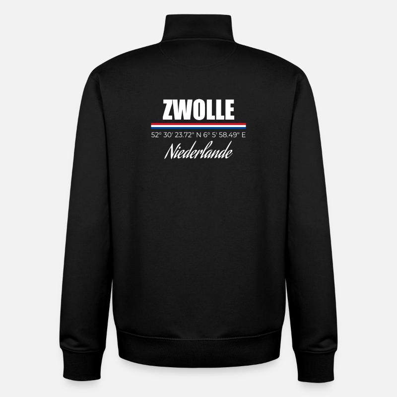 Zwolle - Unisex Organic Zip Sweatshirt by Stanley/Stella - black