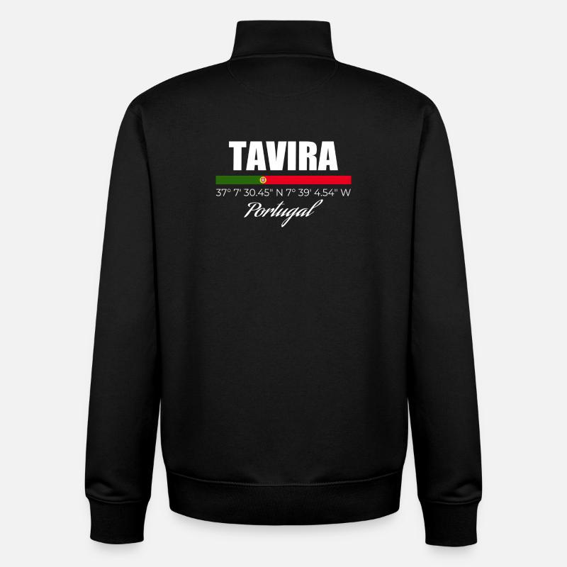 Tavira - Sweat zippé unisexe en coton bio Stanley/Stella - noir