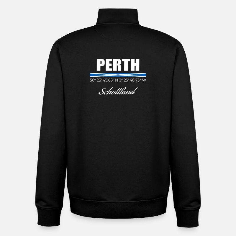 Perth - Unisex Organic Zip Sweatshirt von Stanley/Stella - Schwarz