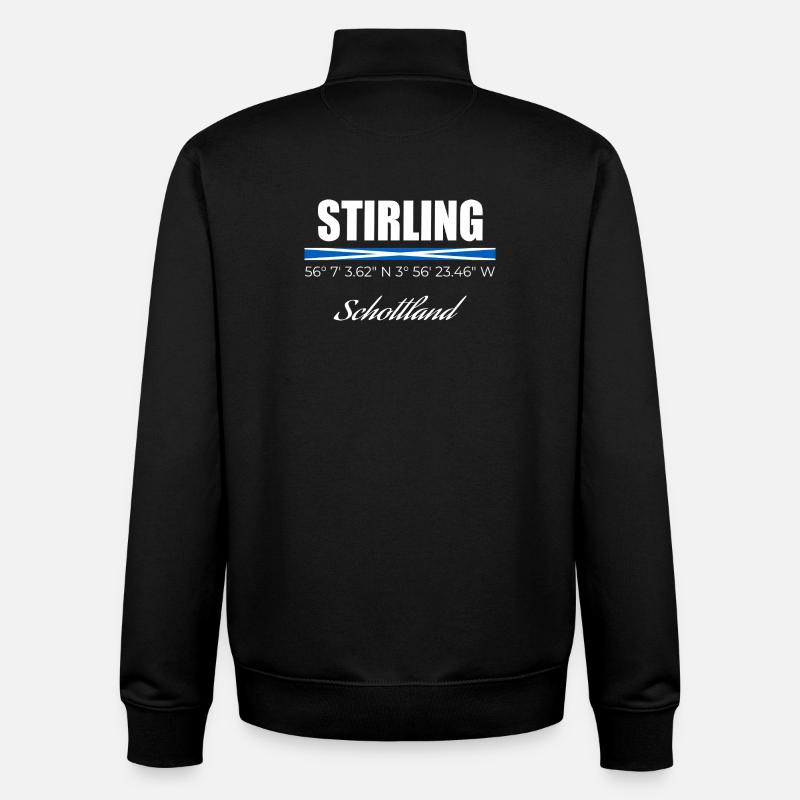 Stirling - Sweat zippé unisexe en coton bio Stanley/Stella - noir