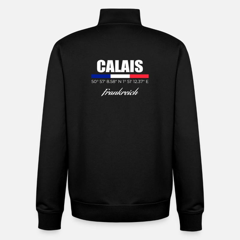 Calais - Sweat zippé unisexe en coton bio Stanley/Stella - noir