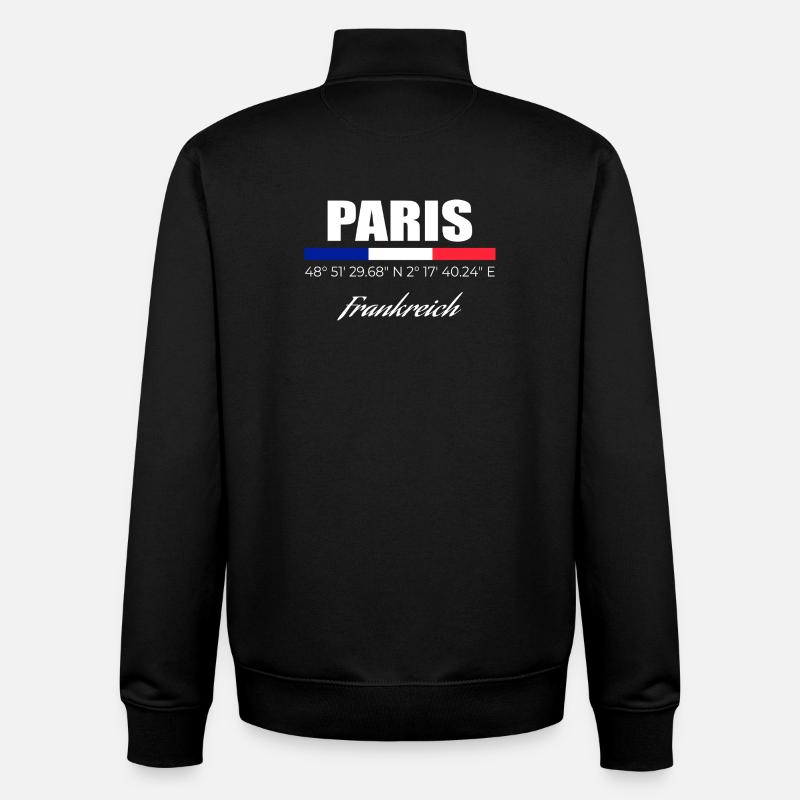 Paris - Unisex Organic Zip Sweatshirt von Stanley/Stella - Schwarz