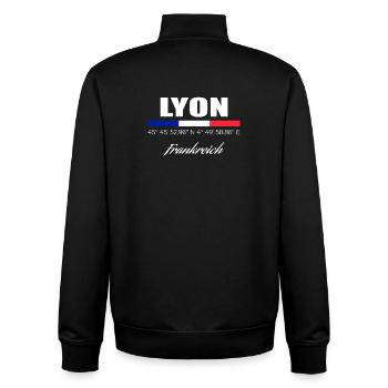 Lyon - Unisex Organic Zip Sweatshirt von Stanley/Stella - Schwarz - Hinten - AI Model Male 185 light (185cm)