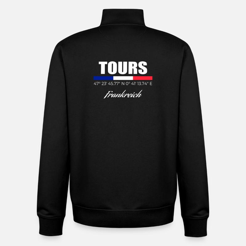 Tours - Unisex Organic Zip Sweatshirt von Stanley/Stella - Schwarz