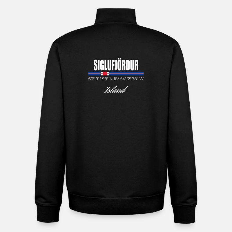 Siglufjördur - Unisex Organic Zip Sweatshirt by Stanley/Stella - black