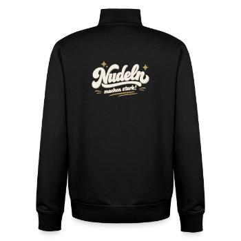 Les nouilles te rendent fort - style rétro pour les passionnés de fitness - Sweat zippé unisexe en coton bio Stanley/Stella - noir - Dos - AI Model Male 185 light (185cm)