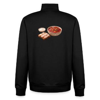 Borsch - Unisex Organic Zip Sweatshirt by Stanley/Stella - black - Back - AI Model Male 185 light (185cm)