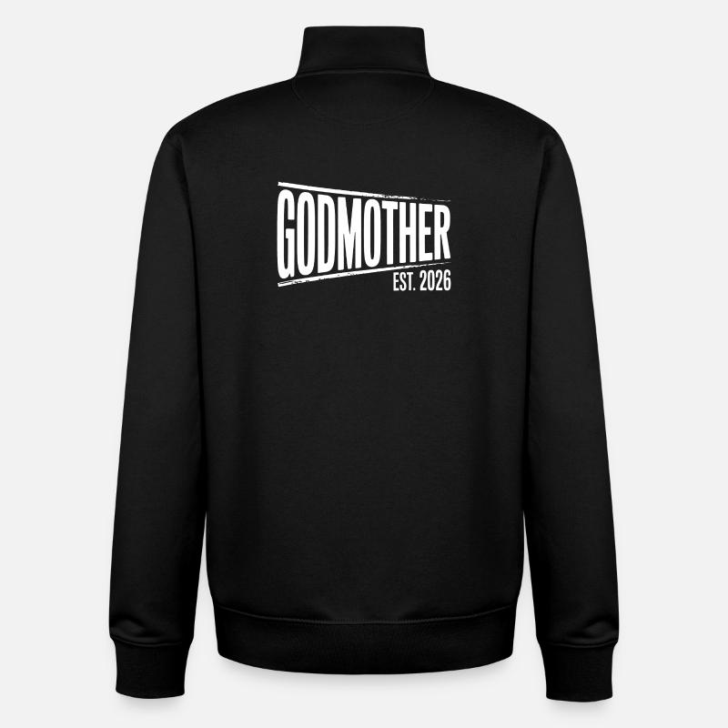 Gottmutter Est.2026 Grafik - Unisex Organic Zip Sweatshirt von Stanley/Stella - Schwarz