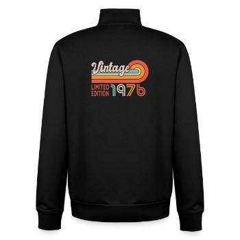 1976 Anniversary 1976 50 Years - Unisex Organic Zip Sweatshirt by Stanley/Stella - black - Back - AI Model Male 185 light (185cm)