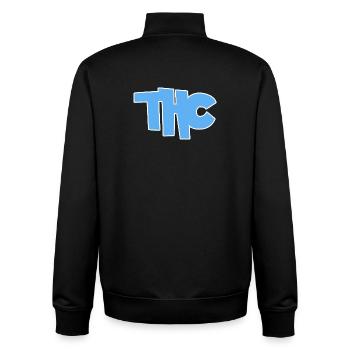 THC - Unisex Organic Zip Sweatshirt von Stanley/Stella - Schwarz - Hinten - AI Model Male 185 light (185cm)
