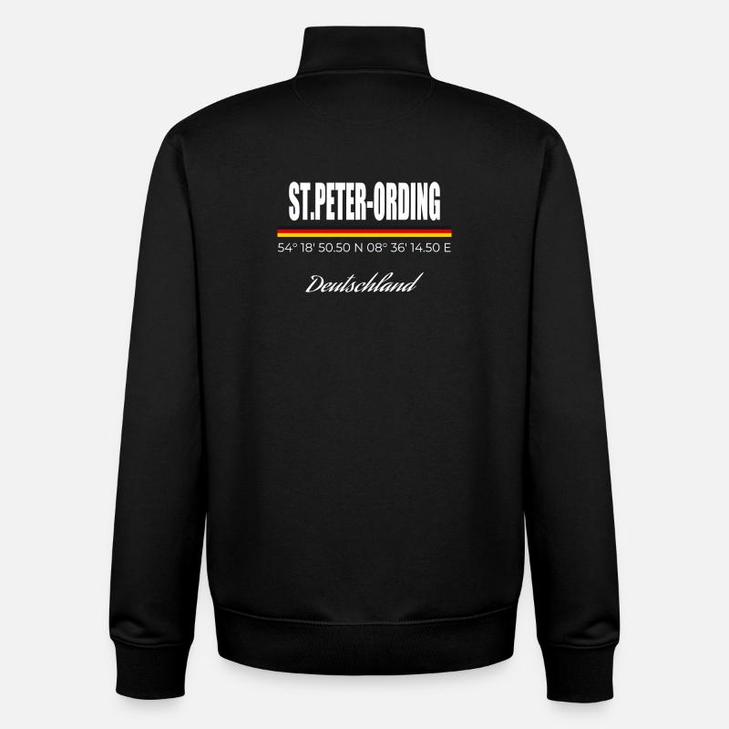 St. Peter-Ording - Unisex Organic Zip Sweatshirt von Stanley/Stella - Schwarz