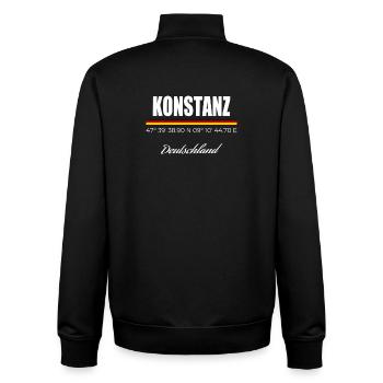Constance - Sweat zippé unisexe en coton bio Stanley/Stella - noir - Dos - AI Model Male 185 light (185cm)