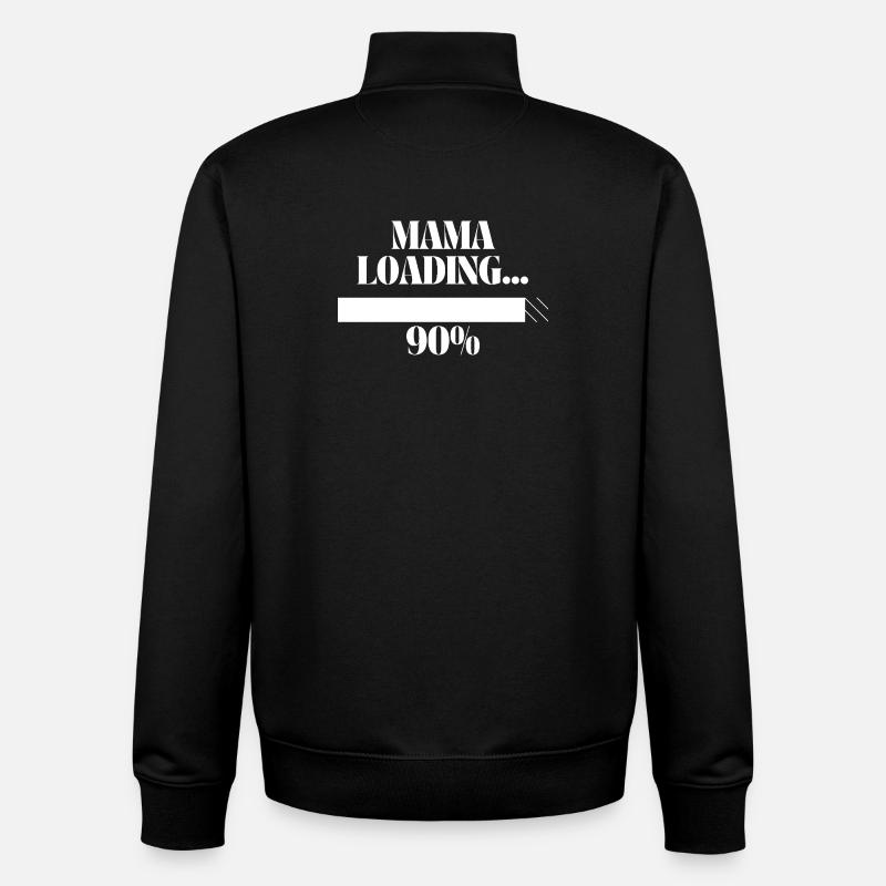 Mama Chargement - Sweat zippé unisexe en coton bio Stanley/Stella - noir