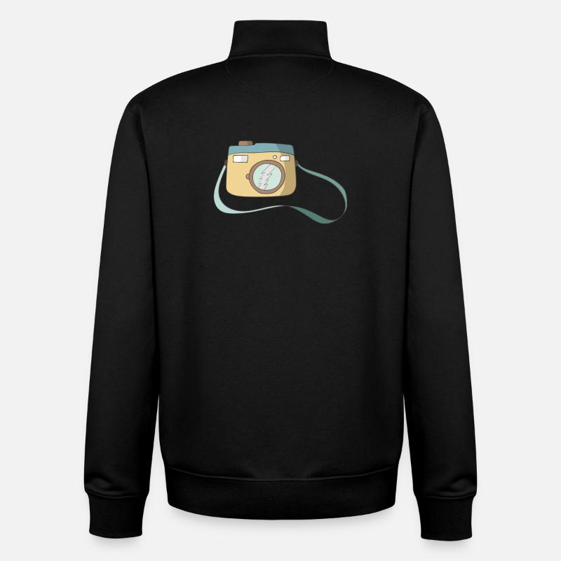 camera - Unisex Organic Zip Sweatshirt by Stanley/Stella - black