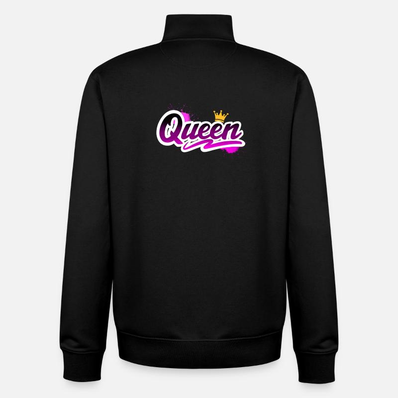 Queen - Unisex Organic Zip Sweatshirt von Stanley/Stella - Schwarz