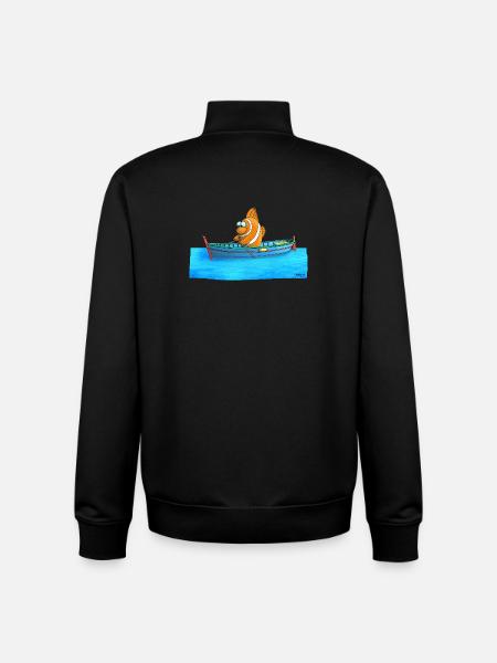 Funny clownfish - Unisex Organic Zip Sweatshirt by Stanley/Stella - black