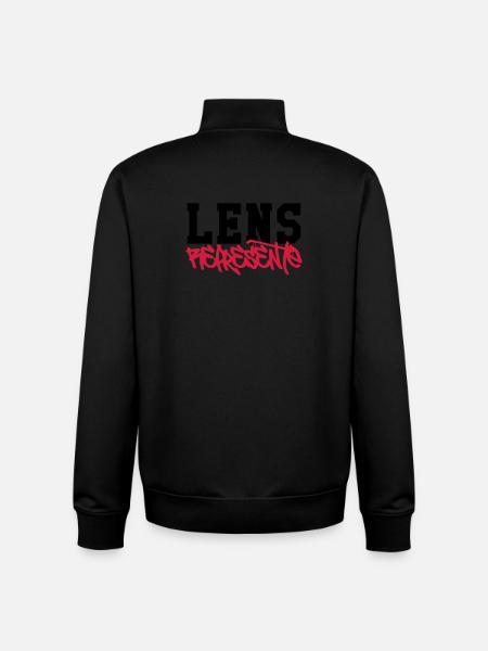 Lens Représente ! - Sweat zippé unisexe en coton bio Stanley/Stella - noir