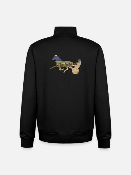Courses de chevaux Trotter - Sweat zippé unisexe en coton bio Stanley/Stella - noir