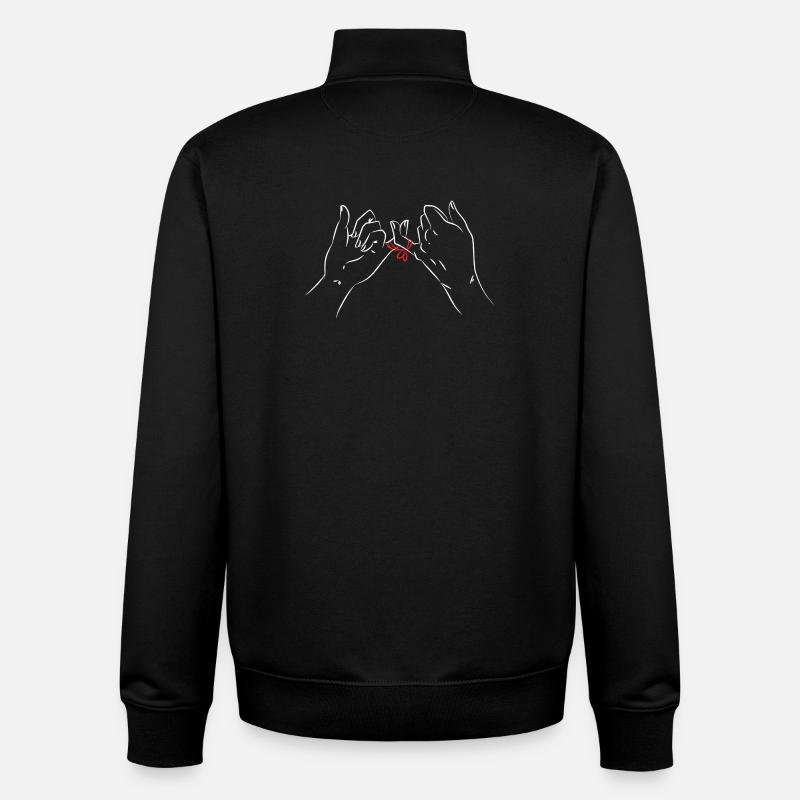 Minimalist Wrist Strap Illustration - Unisex Organic Zip Sweatshirt by Stanley/Stella - black