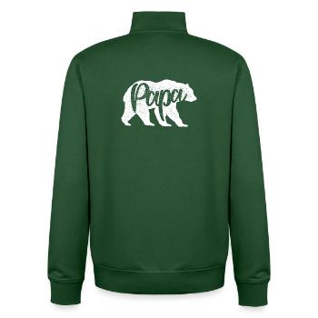 Wildcat Script Monochrome - Unisex Organic Zip Sweatshirt by Stanley/Stella - bottle green - Back - AI Model Male 185 dark (185cm)