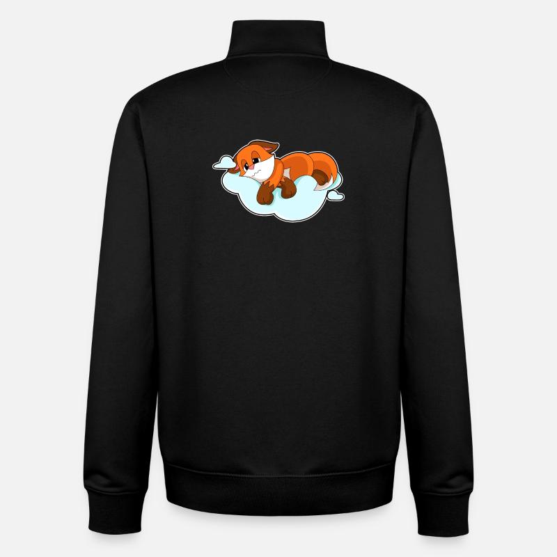 Fuchs Wolken - Unisex Organic Zip Sweatshirt von Stanley/Stella - Schwarz