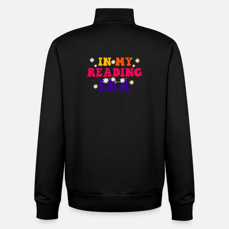 In meiner Lese-Ära - Unisex Organic Zip Sweatshirt von Stanley/Stella - Schwarz