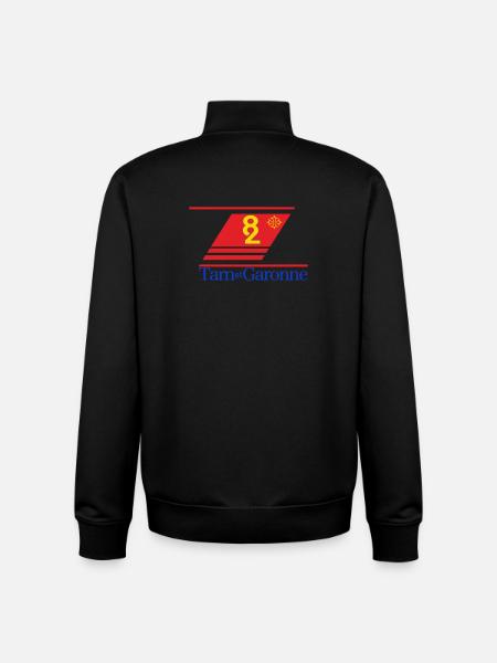 Tarn et garonne - Sweat zippé unisexe en coton bio Stanley/Stella - noir