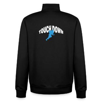TOUCH DOWN - Unisex Organic Zip Sweatshirt von Stanley/Stella - Schwarz - Hinten - AI Model Male 185 light (185cm)