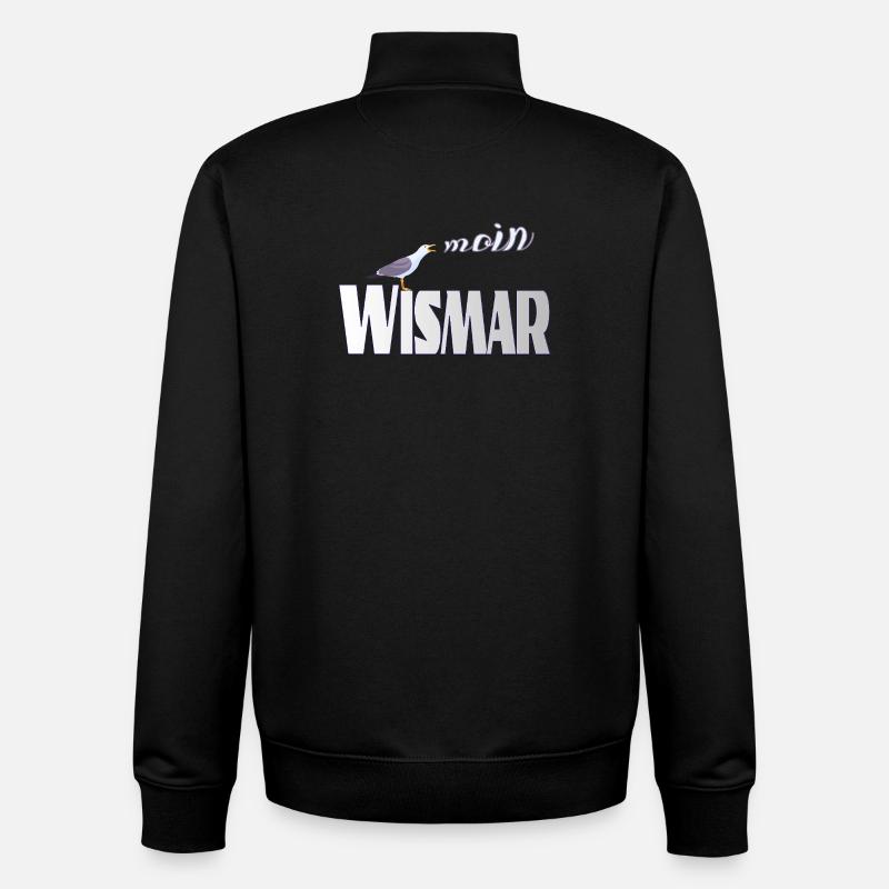 Wismar Möwe & Moin Ostsee - Unisex Organic Zip Sweatshirt von Stanley/Stella - Schwarz