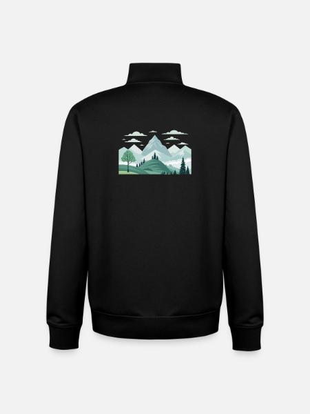 Gebirge - Unisex Organic Zip Sweatshirt von Stanley/Stella - Schwarz