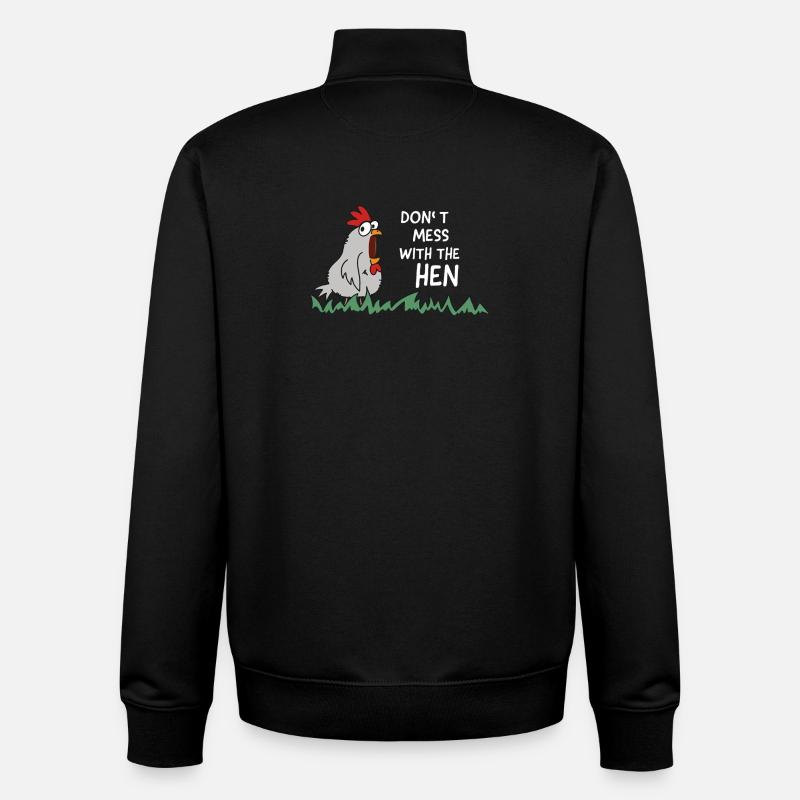 dont mess with the hen chicken - Unisex Organic Zip Sweatshirt von Stanley/Stella - Schwarz