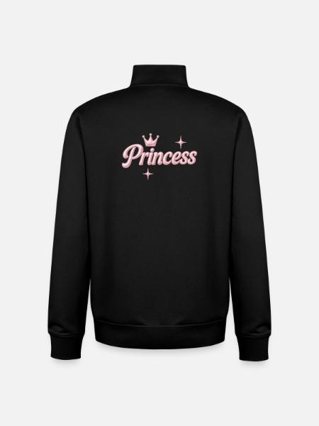 Prinzessin / Princess / Chrome Y2K Design - Unisex Organic Zip Sweatshirt by Stanley/Stella - black
