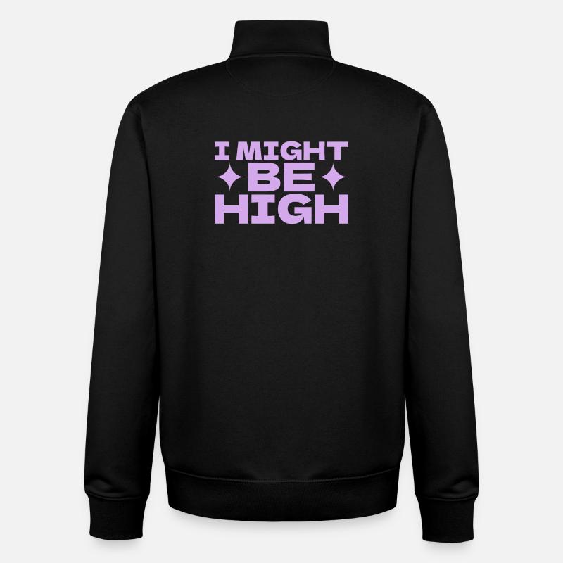 Ich Könnte Hoch Sein - Pop Art Motiv - Unisex Organic Zip Sweatshirt von Stanley/Stella - Schwarz