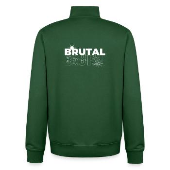 Brutaler geometrischer Echo-Druck - Unisex Organic Zip Sweatshirt von Stanley/Stella - Flaschengrün - Hinten - AI Model Male 185 dark (185cm)