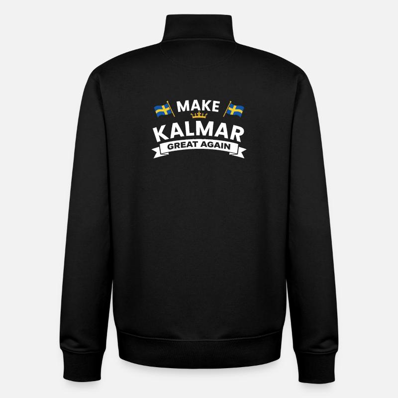 Making Kalmar great again - Unisex Organic Zip Sweatshirt by Stanley/Stella - black