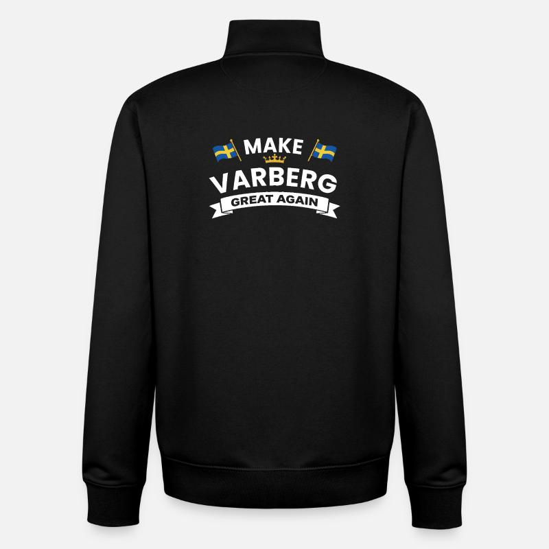 Varberg Pride Banner-Emblem - Unisex Organic Zip Sweatshirt von Stanley/Stella - Schwarz