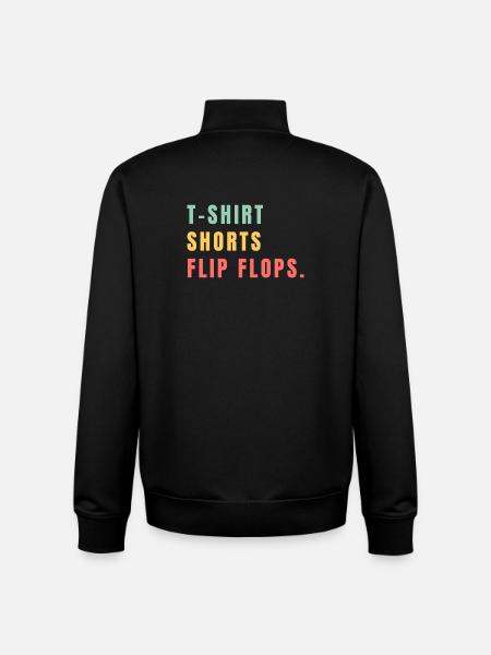 T-shirt Dhorts Flip Flops - Unisex Organic Zip Sweatshirt by Stanley/Stella - black