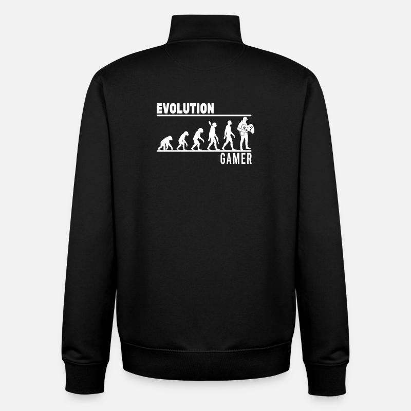Evolution Gamer - Unisex Organic Zip Sweatshirt by Stanley/Stella - black