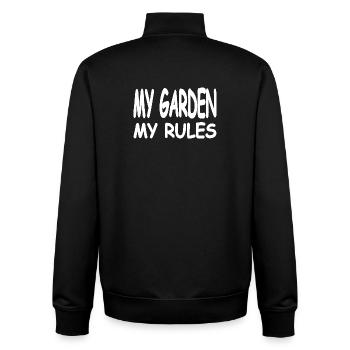 Garten - Unisex Organic Zip Sweatshirt von Stanley/Stella - Schwarz - Hinten - AI Model Male 185 light (185cm)