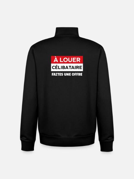 Single humor - Unisex Organic Zip Sweatshirt by Stanley/Stella - black
