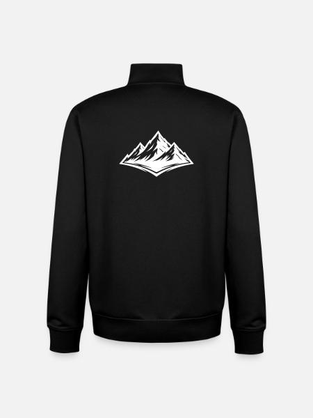 Mountains Symbol Alps - Unisex Organic Zip Sweatshirt by Stanley/Stella - black