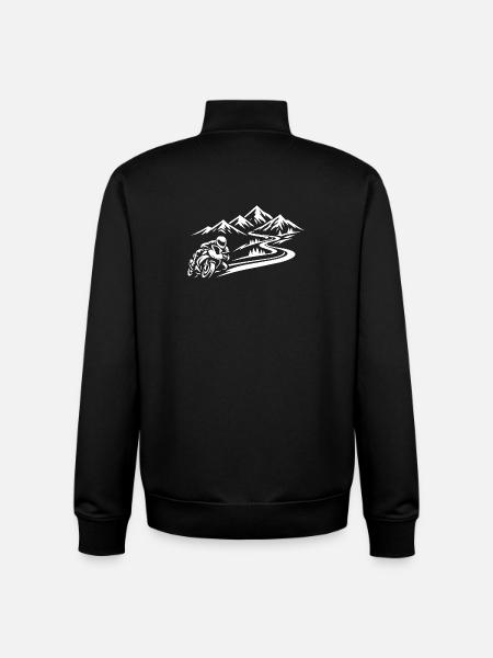 Alpenpass Ride - Unisex Organic Zip Sweatshirt von Stanley/Stella - Schwarz