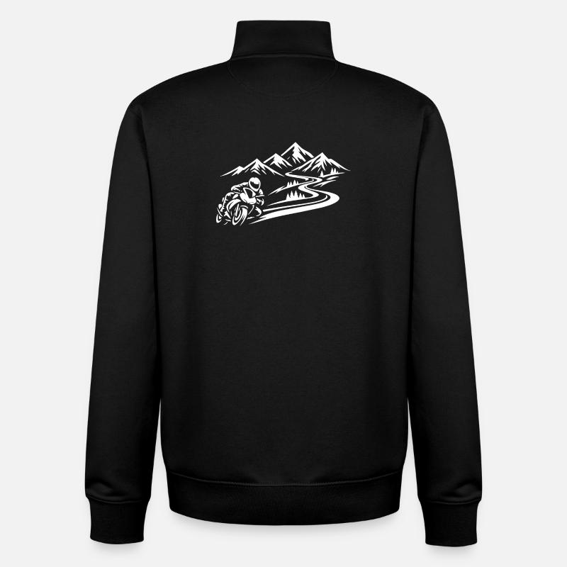 Alpine Pass Ride - Unisex Organic Zip Sweatshirt by Stanley/Stella - black