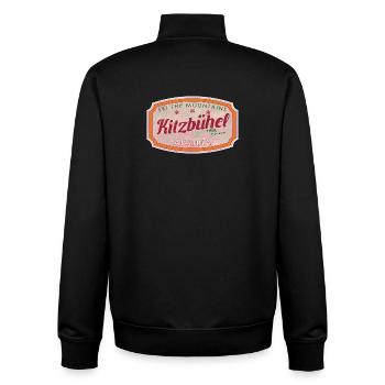Alpine Vintage Label Kitzbühel Austria - Sweat zippé unisexe en coton bio Stanley/Stella - noir - Dos - AI Model Male 185 light (185cm)