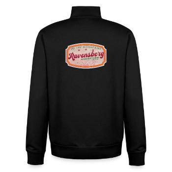 Ravensberg Alpine Ski Vintage Abzeichen - Unisex Organic Zip Sweatshirt von Stanley/Stella - Schwarz - Hinten - AI Model Male 185 light (185cm)