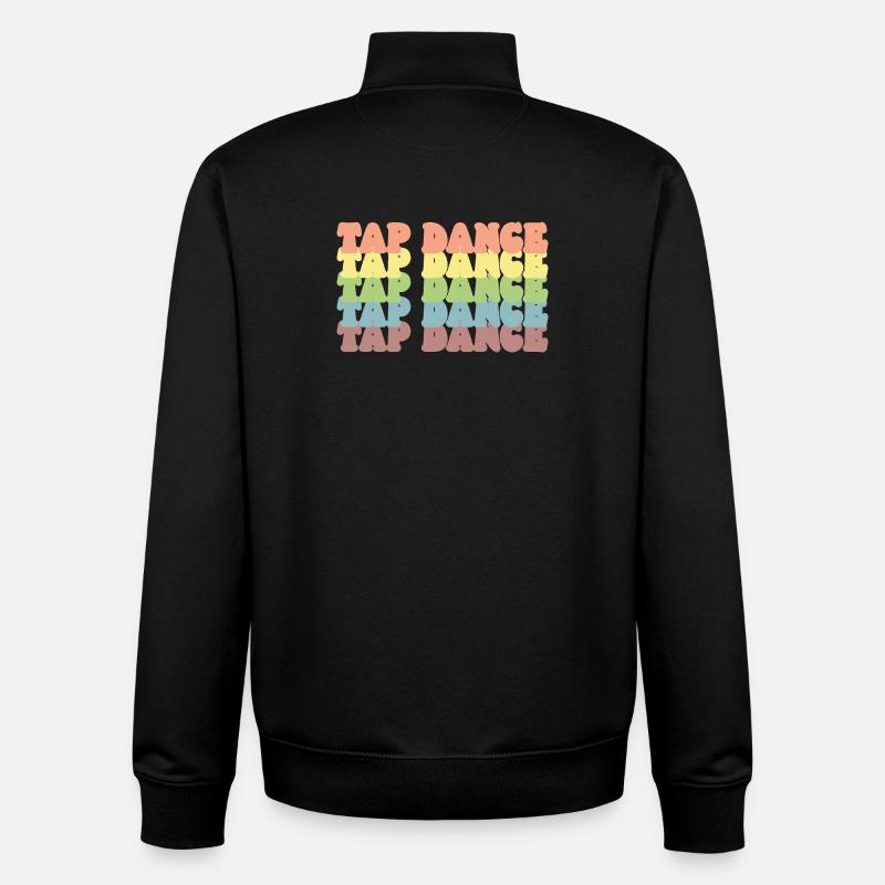 Pastell Regenbogen Tap Dance - Unisex Organic Zip Sweatshirt von Stanley/Stella - Schwarz