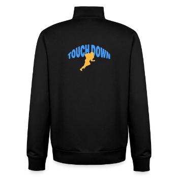 TOUCH DOWN - Unisex Organic Zip Sweatshirt von Stanley/Stella - Schwarz - Hinten - AI Model Male 185 light (185cm)