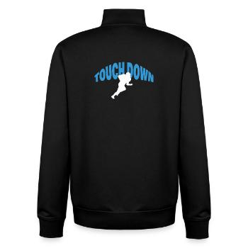TOUCH DOWN - Unisex Organic Zip Sweatshirt von Stanley/Stella - Schwarz - Hinten - AI Model Male 185 light (185cm)