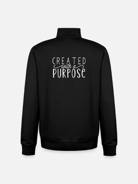 Created With A Purpose - Unisex Organic Zip Sweatshirt by Stanley/Stella - black