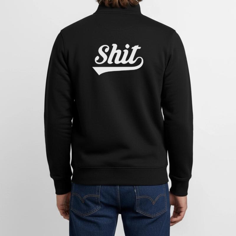 Merde Rétro Script Sweat zippé unisexe en coton bio Stanley/Stella